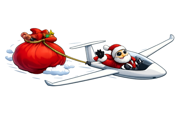 Fliegender Weihnachtsmann